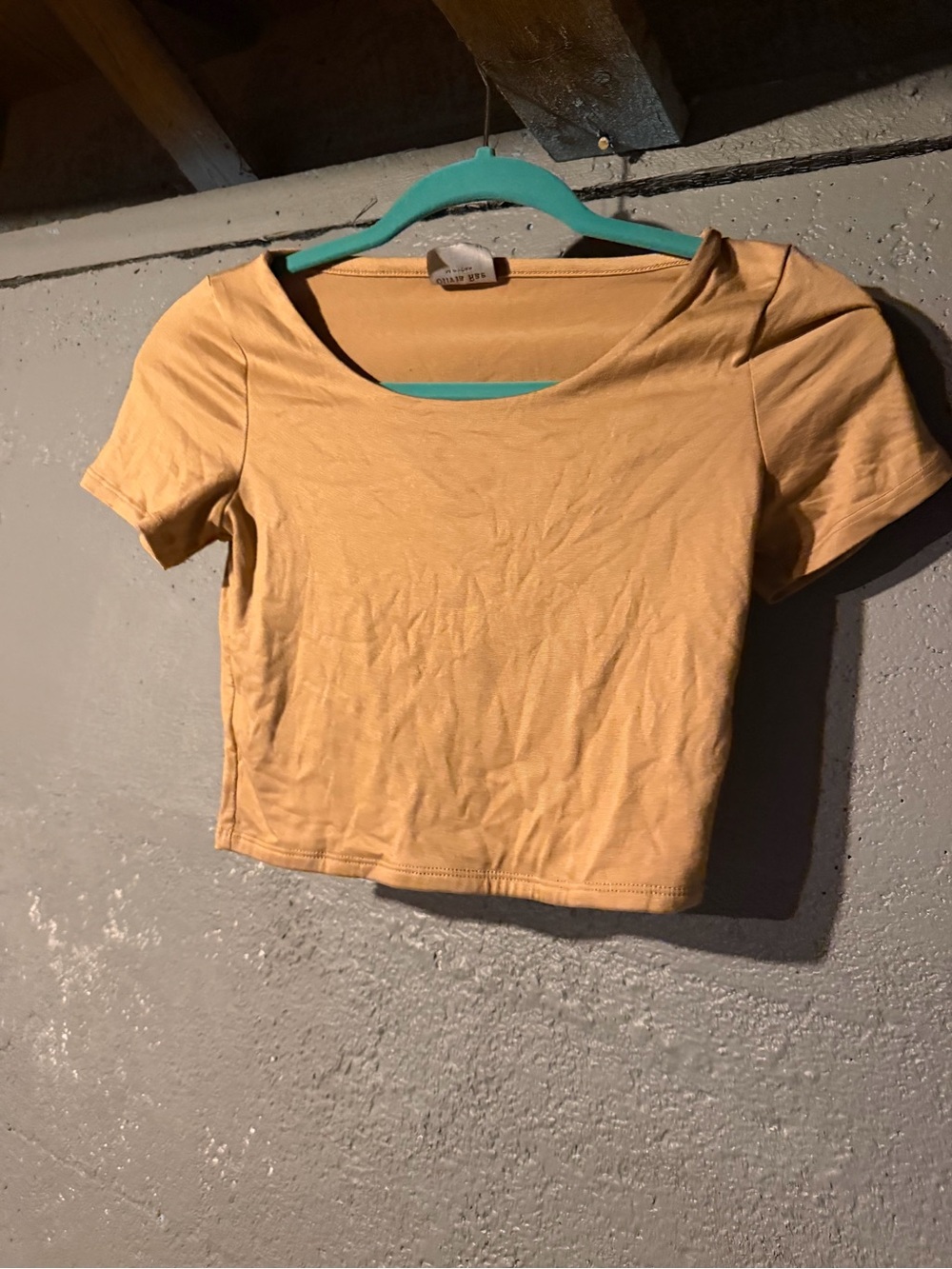 Olivia Rae Golden Yellow Scoop Neck Crop Top